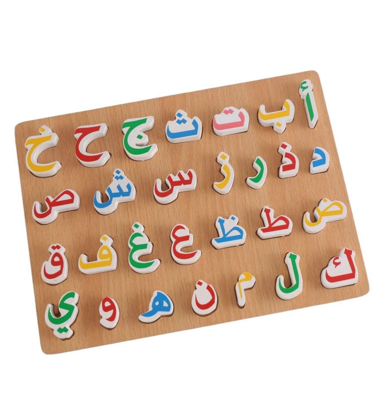 Buntes Arabisches Buchstaben-Holzpuzzle