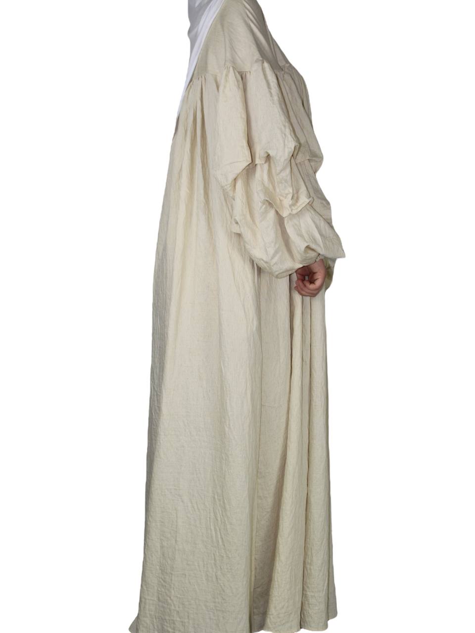 Leinenabaya Rüschenärmel AMIRA