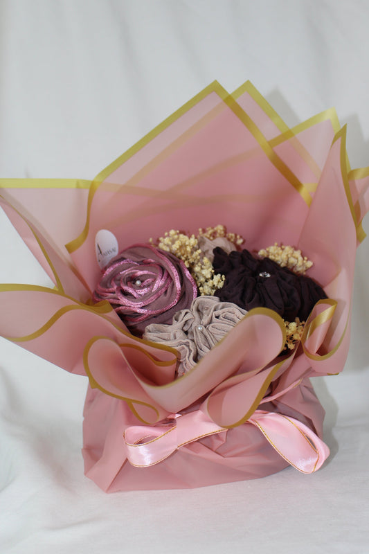 Hijab Bouquet Strauss - Lila/Pink