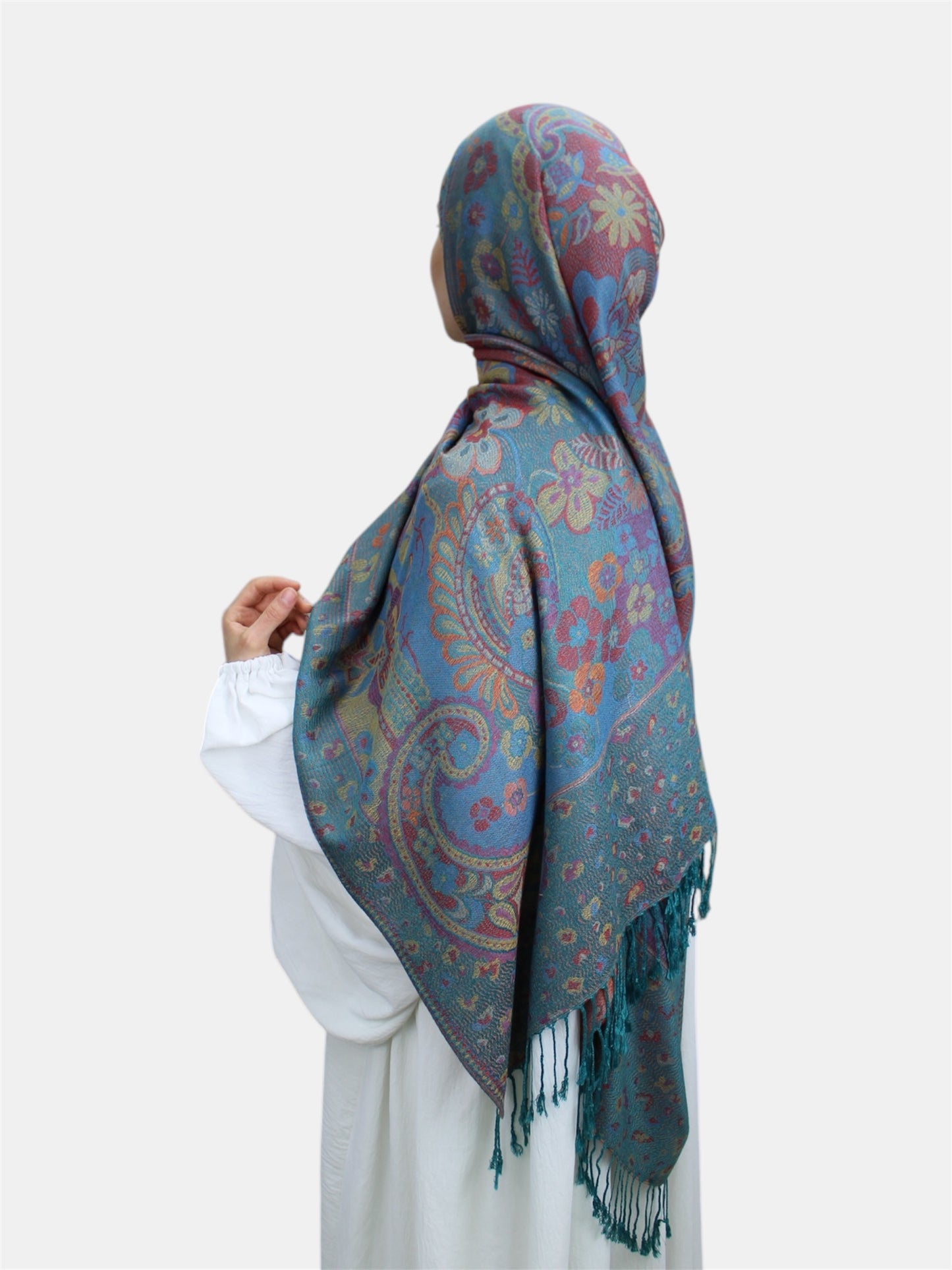 Flower Pashmina Hijab