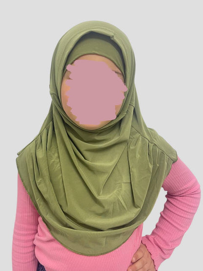 Kinder Mädchen Hijab 2 tlg. mit Bone