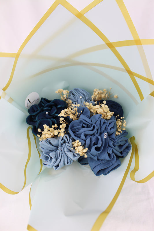 Hijab Bouquet Strauss - Blau