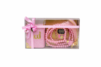 3tlg. 99 Perlenkette & Fingerzähler & Mini Koran