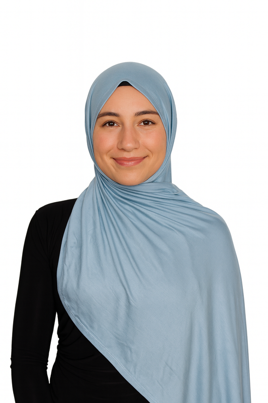 Easy Jersey Hijab Himmelblau