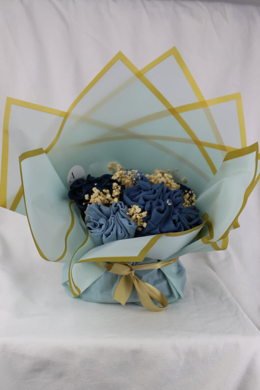 Hijab Bouquet Strauss - Blau