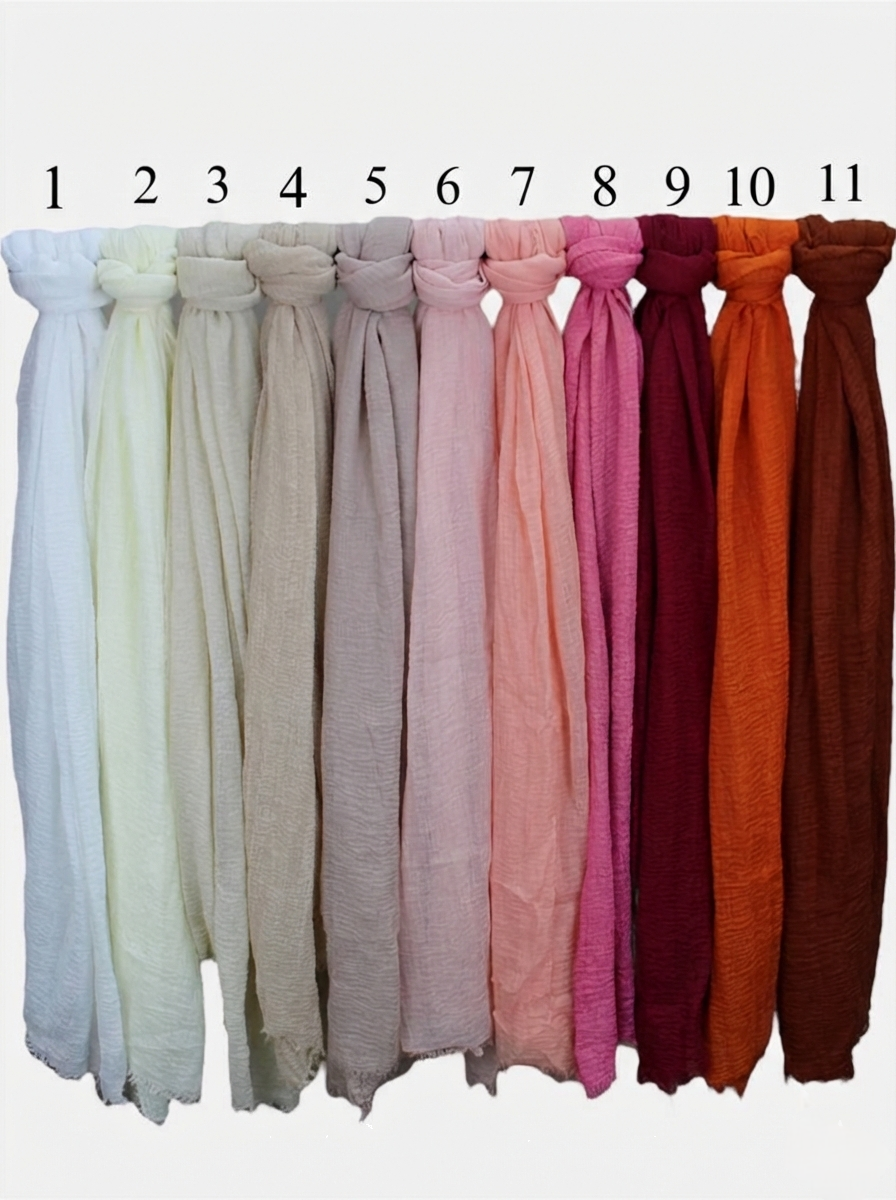 Kreppschal mit Fransen