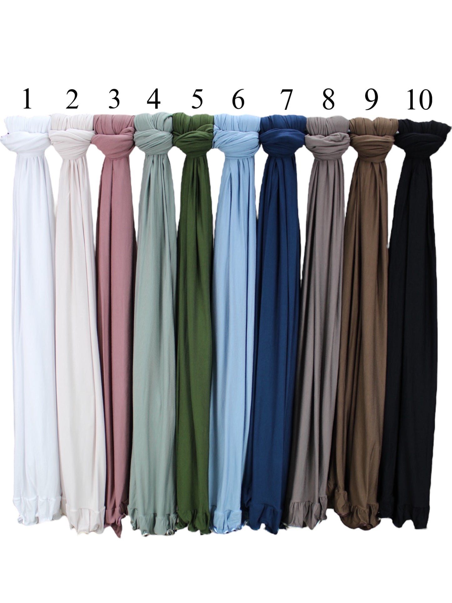 Premium Jersey Hijab mit Wellen
