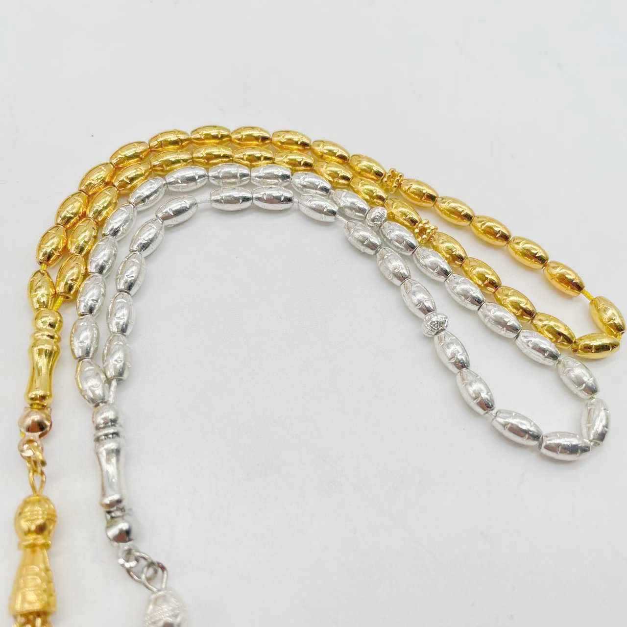 Metall Tesbih Kette nur 30 gramm Gold & Silber