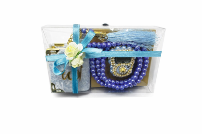 3tlg. 99 Perlenkette & Fingerzähler & Mini Koran