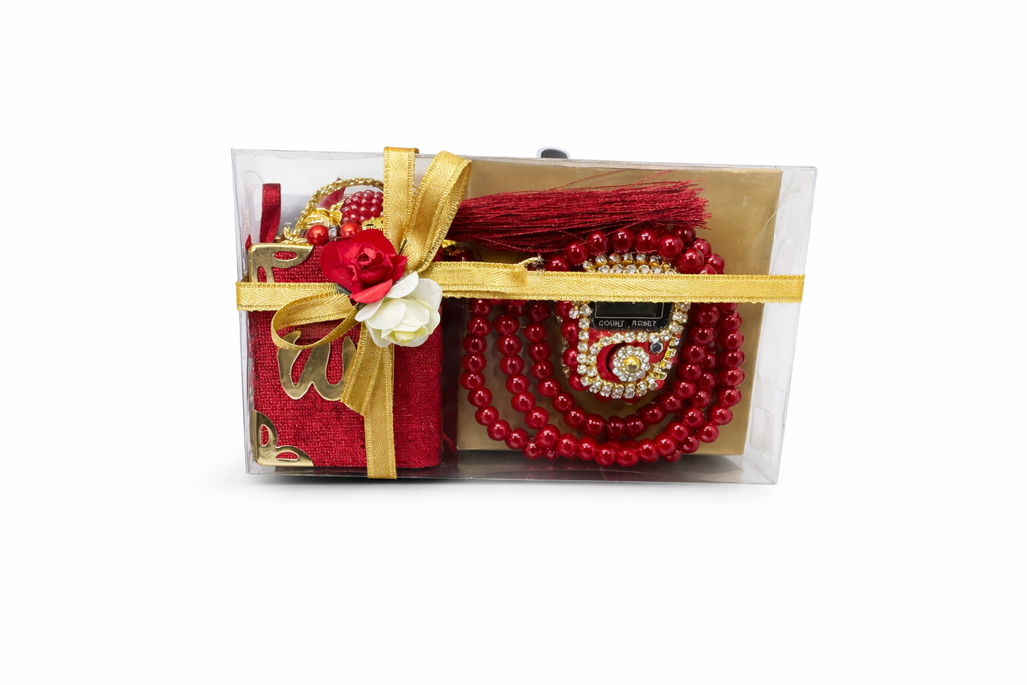 3tlg. 99 Perlenkette & Fingerzähler & Mini Koran