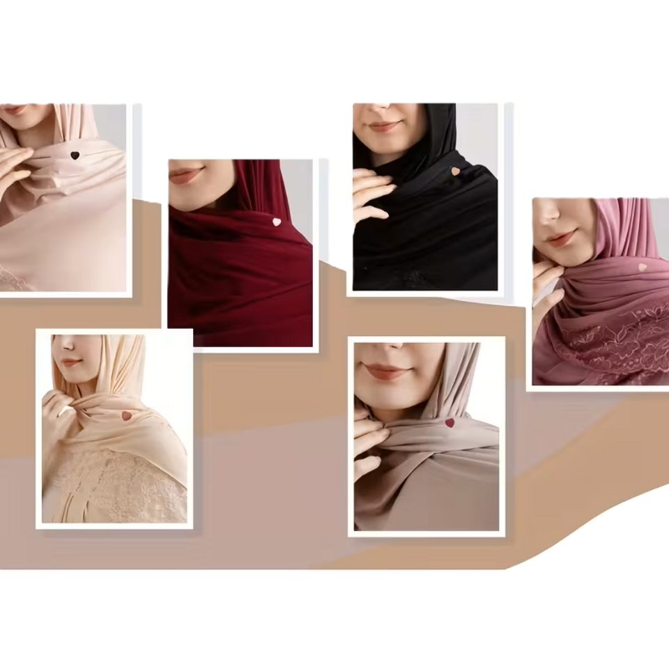 Hijab Magneten Herzförmig 4er Set