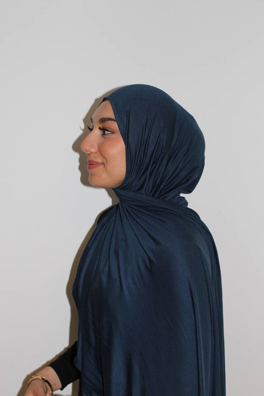 Easy Jersey Hijab Marineblau