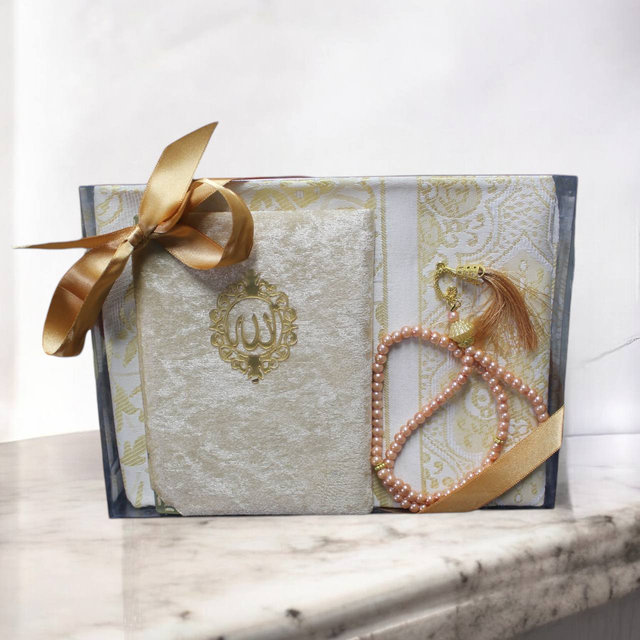 Geschenkset 3 tlg. Gebetsteppich + 99er Gebetskette+ Koran Juz