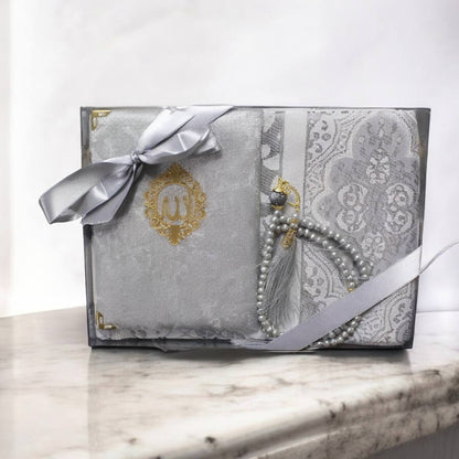 Geschenkset 3 tlg. Gebetsteppich + 99er Gebetskette+ Koran Juz