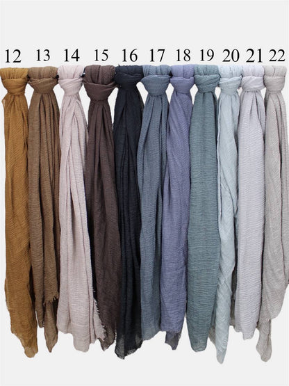 Kreppschal mit Fransen