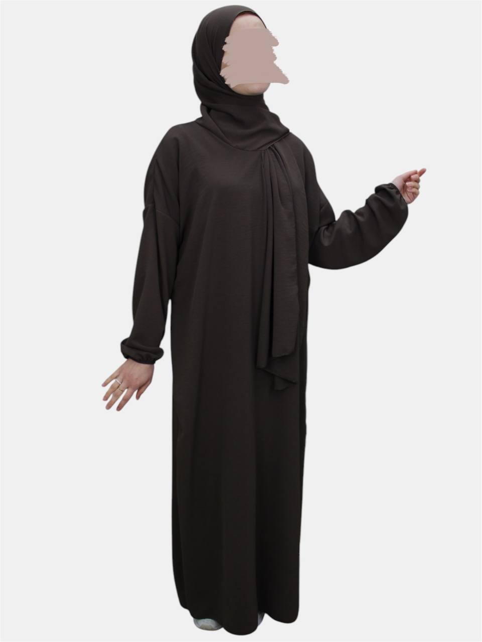 Einteilige Abaya mit integriertem Hijab